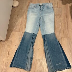 Shyanne Two-Tone Flare Women Jeans